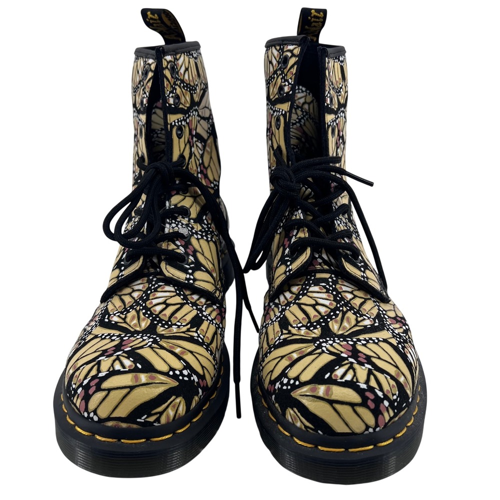 Dr. Martens 1460 Pascal Monarch Butterfly Boots Yellow Black 26735758 Womens 10 - Picture 7 of 9